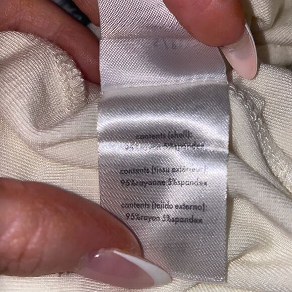 WeWoreWhat NWT One Shoulder Cutout Jersey Tank in Cream Size Small - Picture 10 of 10